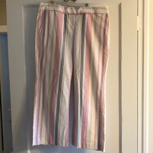 Express editor striped capris